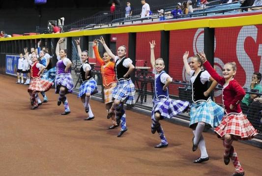 Dancers on the field